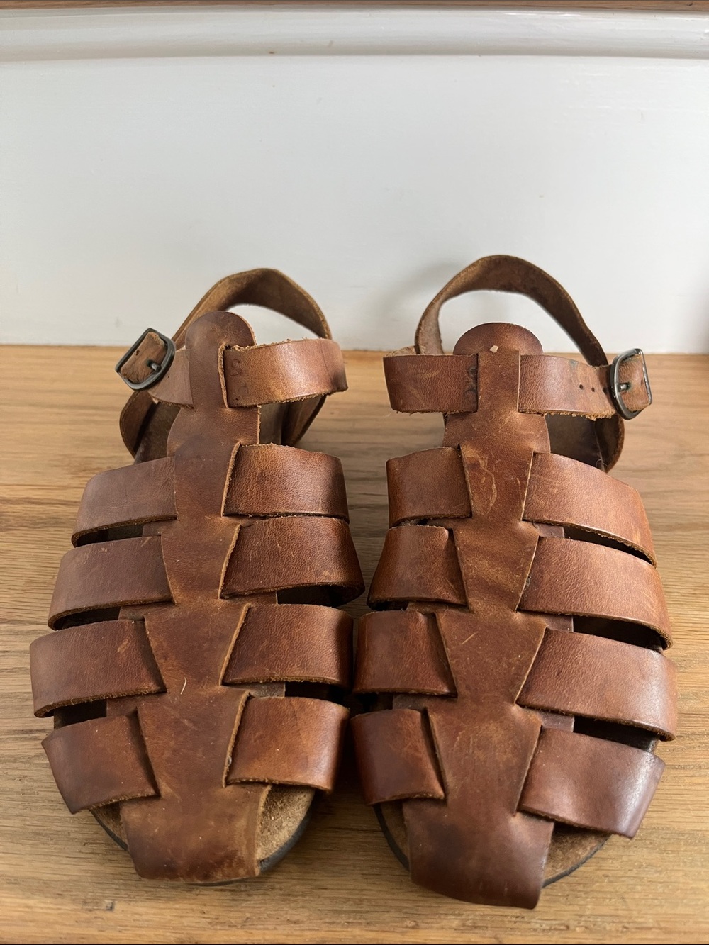 Rockport Brown Leather Fisherman Sandals